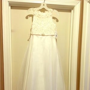 Ivory formal dress with beading